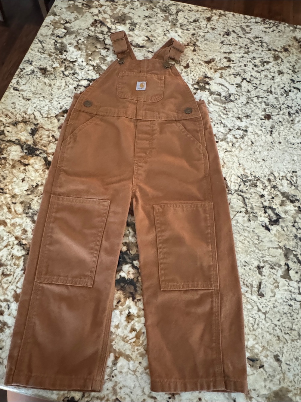 Carhartt Kids Caramel Brown Duck Overalls
